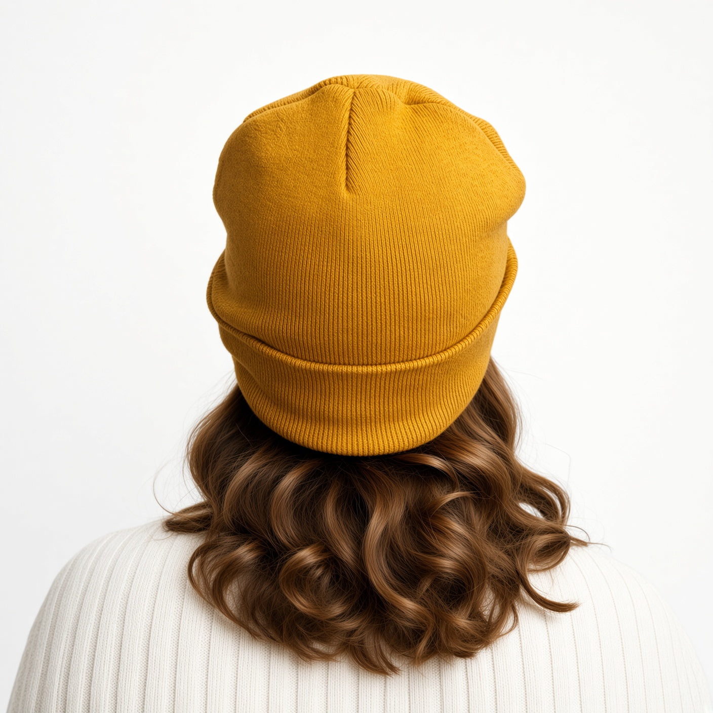EMF Blocking Wool Beanie - Yellow