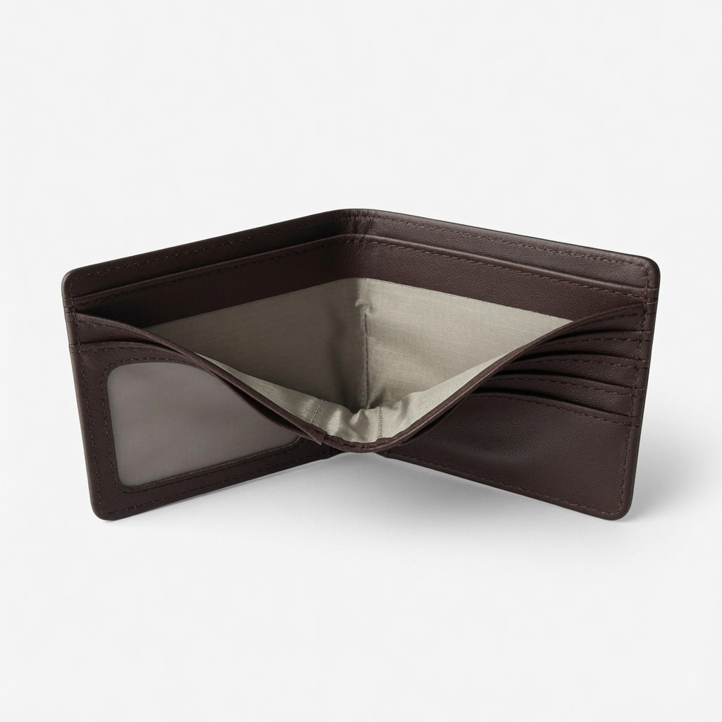 Men's RFID Bifold Wallet - Brown